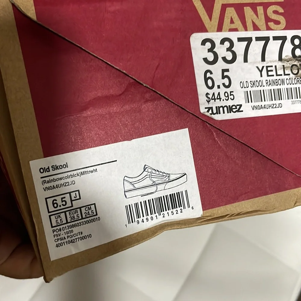 Old Skool Vans Rainbow color Size 6.5 - Picture 12 of 12